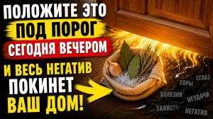 Положите это под порог сегодня вечером.