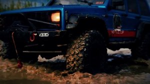 Могучий старый Джип Чероки 4WD на пульте штурмует бездорожье Crossrc EMO X2