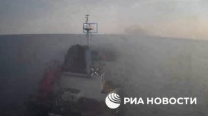 Минобороны показало, как российские дроны поразили судно с грузом для ВСУ в районе острова Змеиный.