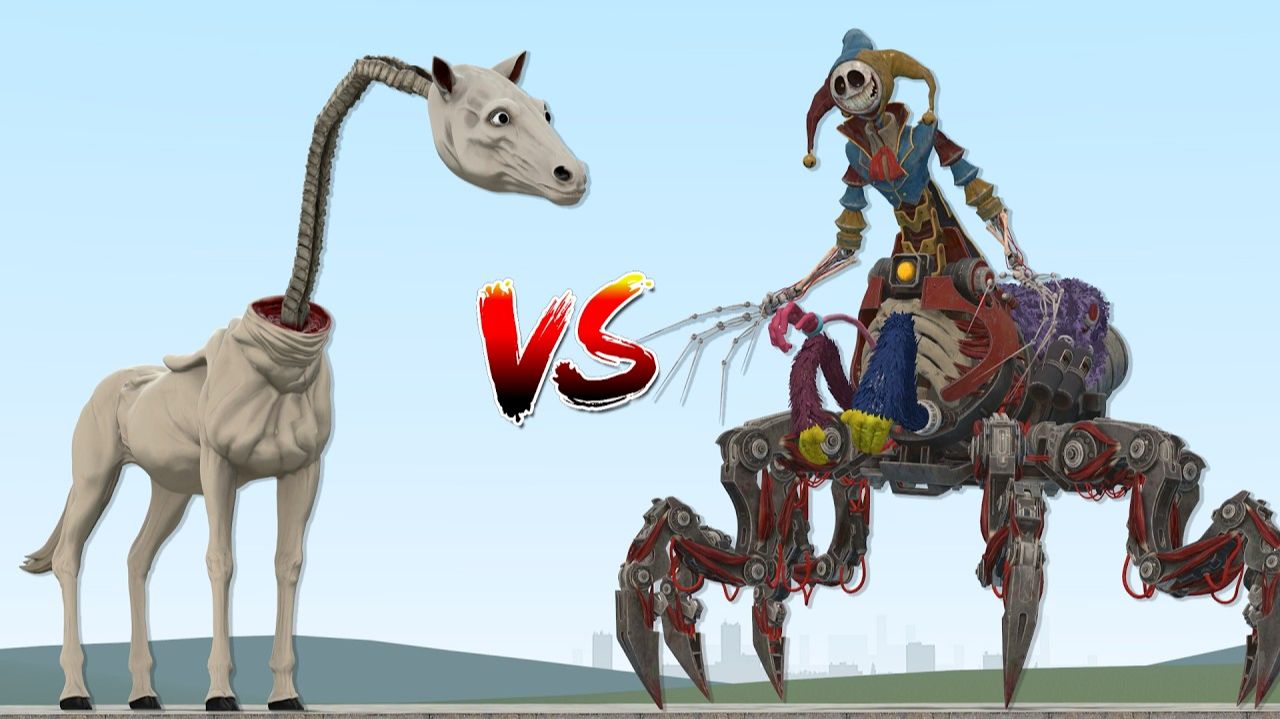 НОВАЯ Голодная ЛОШАДЬ с Длинной Шеей vs ПРОТОТИПА из POPPY PLAYTIME Главы 5 в Garry's Mod! смотреть онлайн