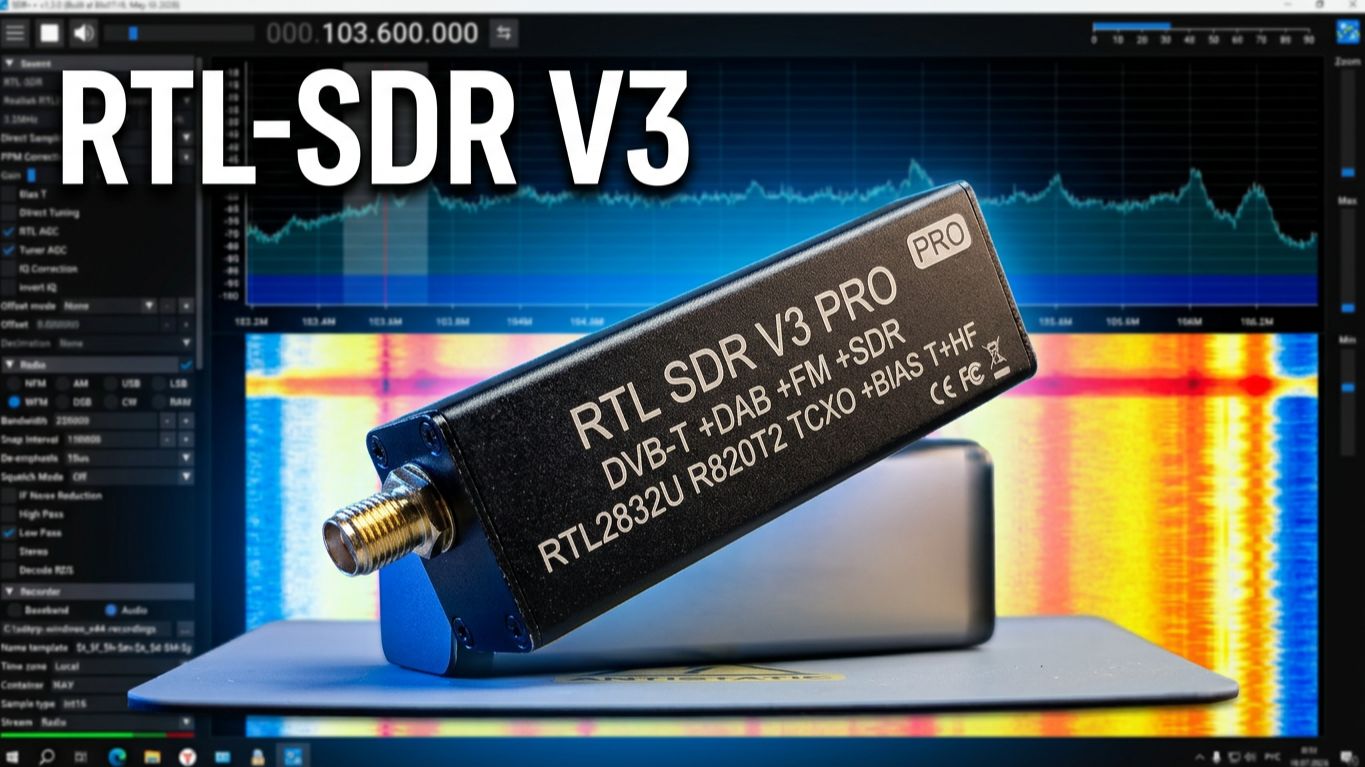 RTL SDR V3 PRO мини обзор. Как настроить? смотреть онлайн