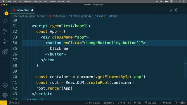 57 - Своиства для кнопки в React
