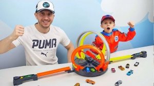 Машинки Хот Вилс и Трек РЕВОЛЮЦИОННЫЕ ГОНКИ с улётным вращением Hot Wheels ROTO REVOLUTION