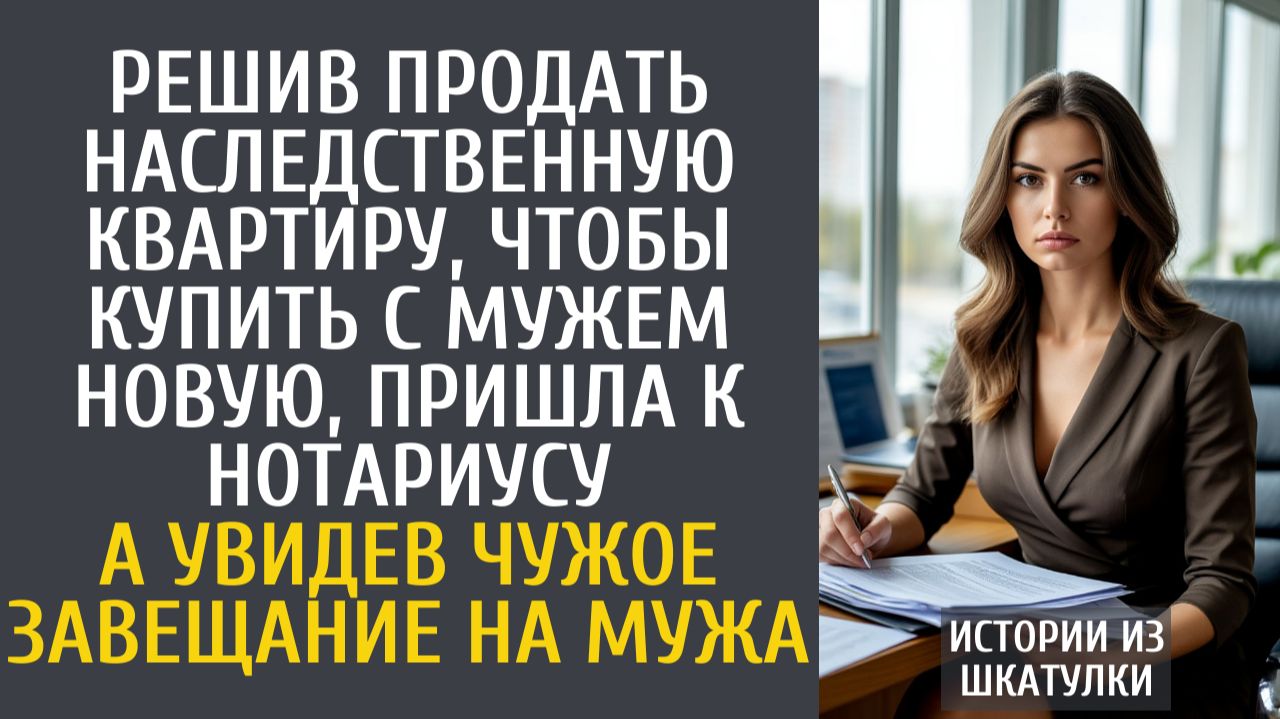 Истории из жизни Решив продать наследственную квартиру и купить с мужем новую, пришла к нотариусу… смотреть онлайн