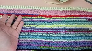 Вяжу коврик из остатков пряжи🧶