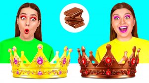 Челлендж. Шоколадная Еда vs Настоящая еда # Кухонные Войны