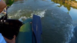 Лодочный мотор из триммера для ПВХ лодки для рыбалки и охоты, активного отдыха, испытания