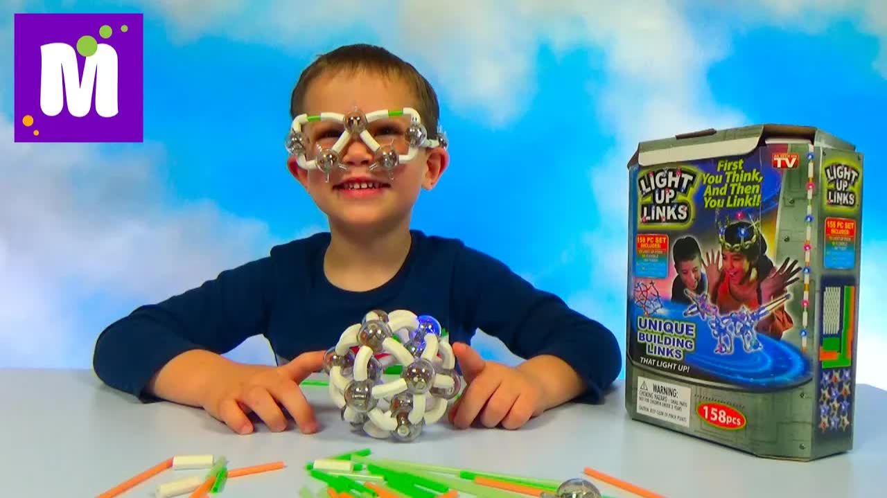 Светящийся конструктор Light Up Links делаем светящийся шар и очки смотреть онлайн