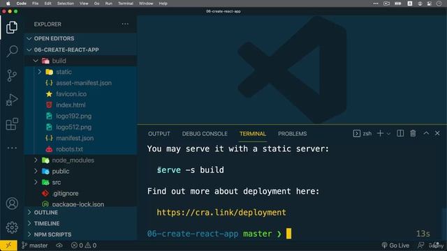 104 - Создание production версии с помощью npm run build