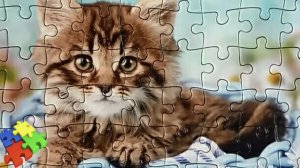 Мультик пазл с Котенком - Собираем пазлы для малышей