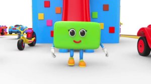 Фигурки играют с игрушечным поездом на открытой игровой площадке