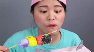 Радужный десерт из зефира Мукбанг ДОНА DONA