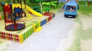 Полиция Пожарная Трактор и Бетономешалка 😍 Видео детям