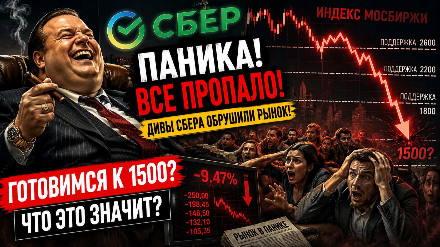 🔴СРОЧНО! ЭТО КОЛЛАПС! СБЕР ОБРУШИТ РЫНОК? Что происходит с Российским рынком акций? смотреть онлайн