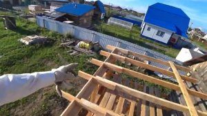 Односкатная крыша своими руками Стропила и Обрешетка Строю каркасный пристрой
