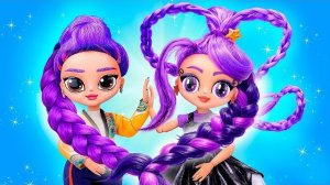 Преображение Руми и Джину в Лили Лавбрейдс! Поделки в стиле K-Pop Demon Hunters!