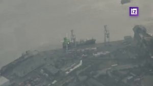 Пот Черноморск Одесской области, контейнеровоз,на котором привезли оружие с блока НАТО вдруг загорел