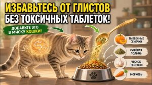 Добавьте всего 1 ложку этого средства, чтобы избавить кошку от глистов! (Секрет ветеринара)