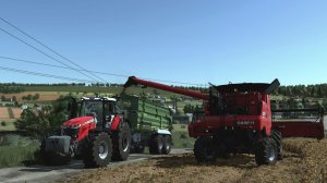 FS25 Карта Подильський край #01. Уборка гречки Case 7160, Massey Ferguson 8740