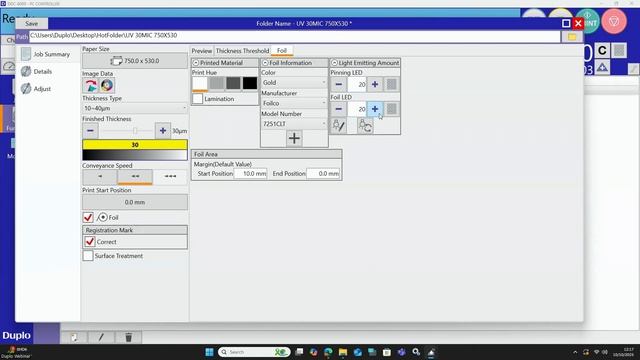 Как настроить горячие папки на Duplo DuSense DDC-8000