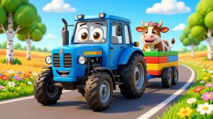 🚜ПРЕМЬЕРА! МУЛЬТИК-ПЕСЕНКА „Синий трактор едет по полям“ — новое исполнение!» ИЗУЧАЕМ ЖИВОТНЫХ!
