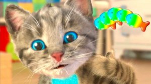 Забавные приключения котенка и