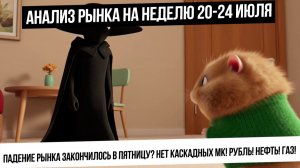 Анализ рынка на неделю 20-24 июля. Падение рынка закончилось? Нет каскадных МК! Летим вверх?!
