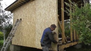 Каркасный сарай своими руками  Стены OSB