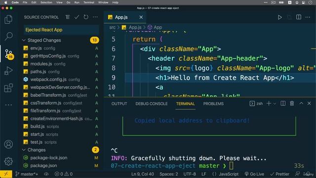 108 - Запуск приложения после npm run eject