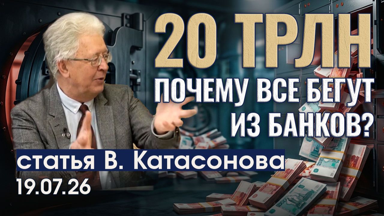 Крах финансовой модели | Россияне массово снимают наличные | статья | Валентин Катасонов смотреть онлайн