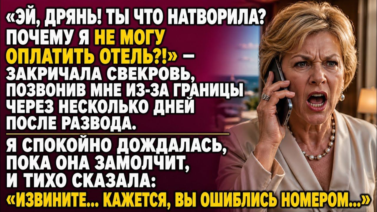 «ПОЧЕМУ Я НЕ МОГУ ОПЛАТИТЬ ОТЕЛЬ?!» — КРИЧАЛА СВЕКРОВЬ… МОЙ ОТВЕТ ЛИШИЛ ЕЁ ДАРА РЕЧИ… смотреть онлайн