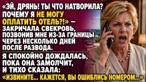 «ПОЧЕМУ Я НЕ МОГУ ОПЛАТИТЬ ОТЕЛЬ?!» — КРИЧАЛА СВЕКРОВЬ… МОЙ ОТВЕТ ЛИШИЛ ЕЁ ДАРА РЕЧИ…