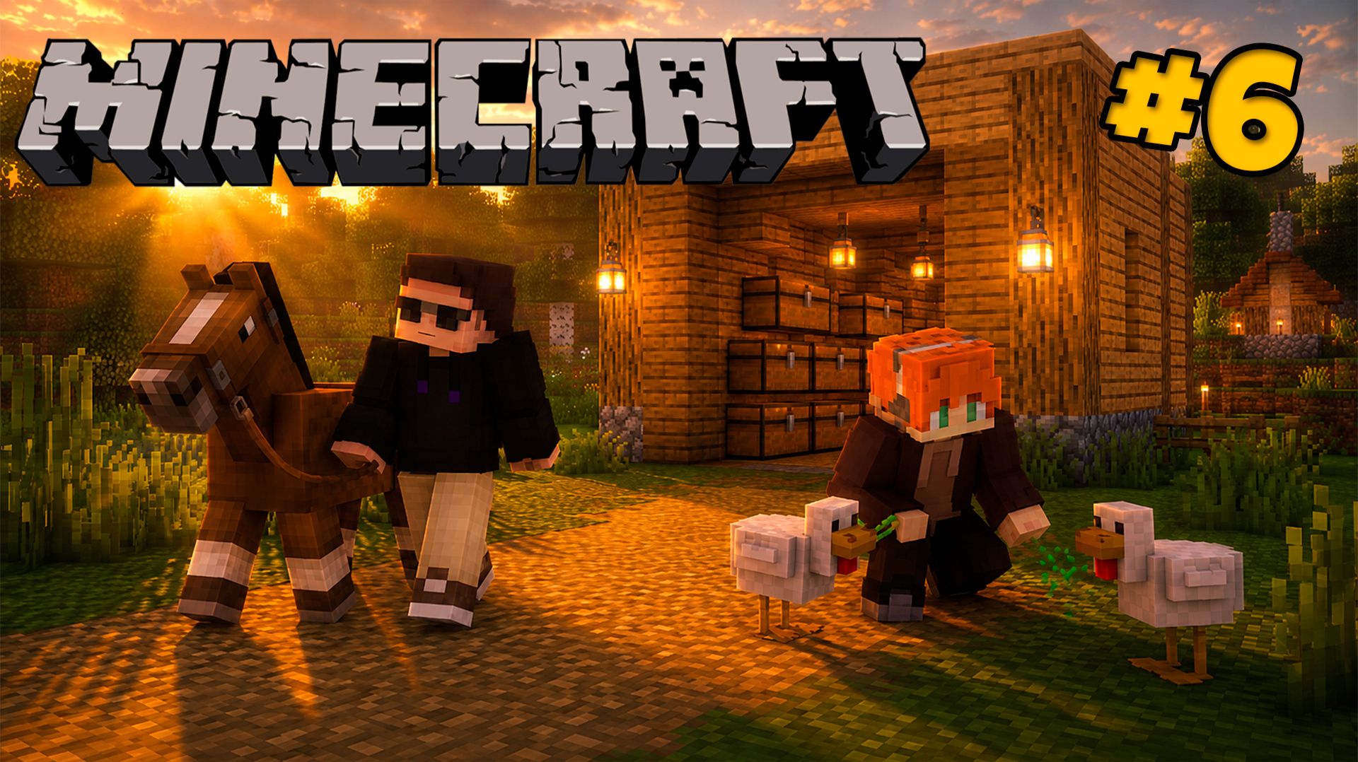 КУРИЦЫ, ЛОШАДЬ И НОВЫЙ СКЛАД - БАЗА ПРОДОЛЖАЕТ РАСТИ! | Minecraft #6