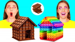 Челлендж. Шоколадная Еда vs Настоящая еда # Съедобная Битва