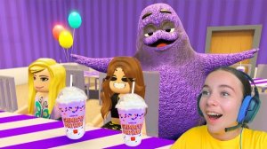 С ДНЕМ РОЖДЕНИЯ ГРИМАС ШЕЙК С АЛЁНОЙ в ROBLOX Grimace's Birthday
