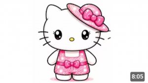 Как нарисовать милую Hello Kitty в шляпке 🎀 Легко, шаг за шагом ⭐