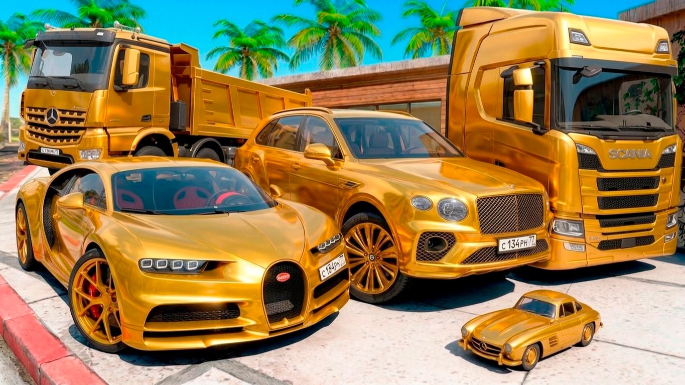 Угнал кучу золотых чит тачек у мажора в GTA 5! Битва воров в ГТА 5 Онлайн! смотреть онлайн
