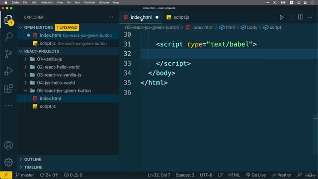 58 - Перенос JavaScript кода в отдельныи фаил