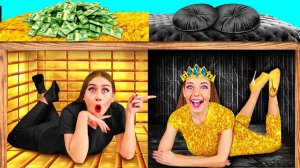 Секретный Домик Под Кроватью # Богатая vs Бедная Смешные Моменты