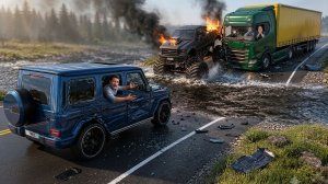 Испытание «Тачки против глубоководного испытания» в BeamNG/Drive