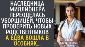 Истории из жизни Наследница миллионера переоделась уборщицей, чтобы проверить новых родственников…