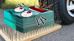 🚗 Машинка против очков, льда и Колы 😱 Что раздавится первым? 🧊🥤
