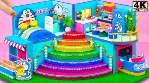 Мини-дом Doraemon своими руками со сверкающей радужной лестницей для толстого кота ❤️ Миниатюрн