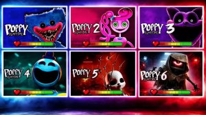 Poppy Playtime: Все боссы и концовки с индикаторами здоровья в главах 1-6