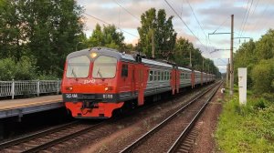 Дорога Жизни. ЭД4М 0389 на перегоне Мельничный Ручей - Ржевка. Пл. Пост Ковалёво