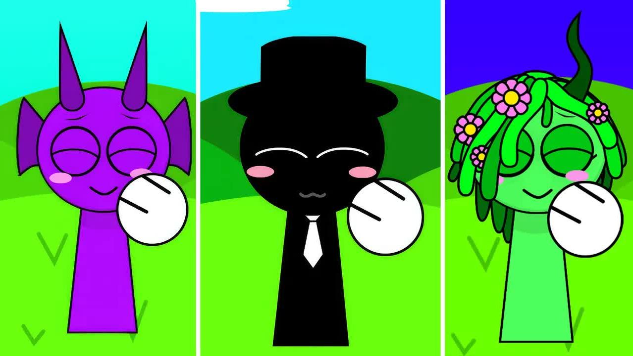 Sprunki, с Которыми Можно Взаимодействовать (Black, Durple, Tunner, Gray, Vineria) смотреть онлайн