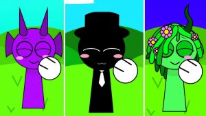 Sprunki, с Которыми Можно Взаимодействовать (Black, Durple, Tunner, Gray, Vineria)