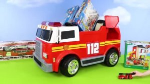 Пожарная спасательная миссия 🚒 С грузовиками и вертолетами  Игра в игрушки для детей