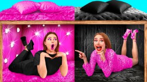 Секретный Домик Под Кроватью # Богатая vs Бедная Смешные Челленджи