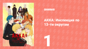 АККА: Инспекция по 13-ти округам 1 серия (аниме-сериал, 2017)